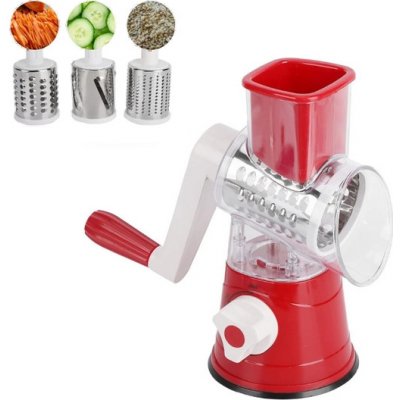 Multifunkční struhadlo a kráječ ovoce a zeleniny 3v1 Červená – Zboží Dáma