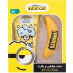 Minions Bath Squirter sprchový gel Minions Bath & Shower Gel Banana Muffin 150 ml + hračka do koupele dárková sada – Sleviste.cz