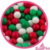 Dekorace na dort SweetArt cukrové perly Christmas mix 7 mm (1 kg)