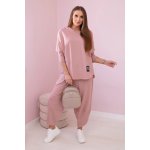 Fashionweek italská pohodlná tepláková souprava K6171G špinavě růžová – Zboží Mobilmania