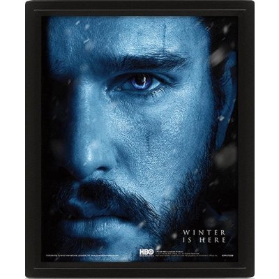 CurePink Proměňovací obrázek Game of Thrones|Hra o Trůny: Jon Snow vs. Knight King (26 x 20 cm) – Zbozi.Blesk.cz