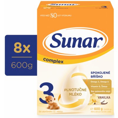 Sunar 3 complex vanilka 8 x 600 g – Zbozi.Blesk.cz