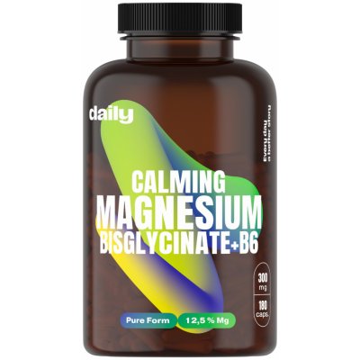 Daily Calming Magnesium Bisglycinate + B6 180 kapslí – Hledejceny.cz