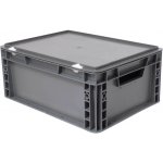 TBA Plastová Euro přepravka 400 x 300 x 170 cmmm s víkem – Zboží Dáma