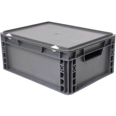 TBA Plastová Euro přepravka 400 x 300 x 170 cmmm s víkem – Zboží Dáma