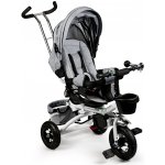 ECOTOYS Tříkolová otočná koloběžka 360 šedá deluxe se stříškou – Sleviste.cz