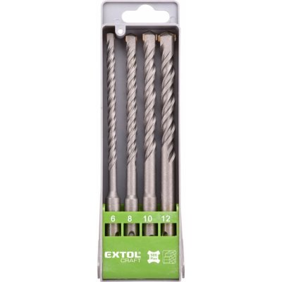 EXTOL CRAFT 23902 - vrtáky SDS PLUS příklepové do betonu, sada 4ks, O 6-12mm, SK – Zbozi.Blesk.cz