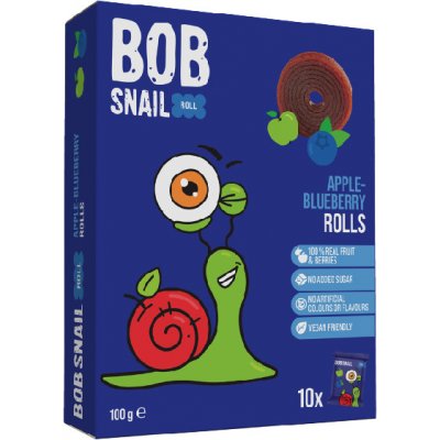BOB Snail Ovocné rolky Jablko borůvka 100 g – Zboží Mobilmania