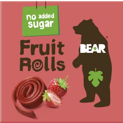 Bear Fruit Rolls Strawberry Jahoda 5 x 20 g – Sleviste.cz