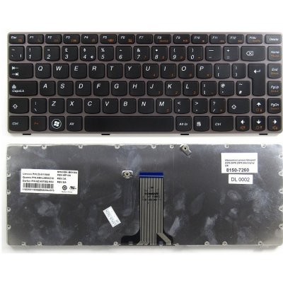 klávesnice Lenovo Ideapad Z370 Z470 Z475 černá / gray frame UK – Zboží Mobilmania