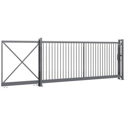EKOfence Brána Posuvná INDUSTRY ZnPVC 4000x1500mm, antracit – Sleviste.cz