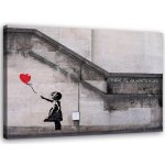 Gario Obraz na plátně Banksy nástěnná malba dívka s balónem Rozměry: 60 x 40 cm – Hledejceny.cz