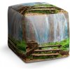 Sedací vak a pytel Sablio taburet Cube posezení u vodopádu 40x40x40 cm