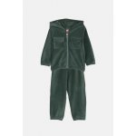 Joyce Dívčí tepláková velurová souprava s kapucí "V J SET"/Zelená, béžová, růžová Zelená – Hledejceny.cz