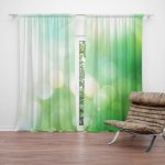 Sablio Závěs Zelená abstrakce: 2ks 140x250cm – Hledejceny.cz