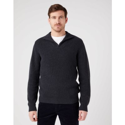 Wrangler pánský svetr W8D0PJX06 Half Zip dark grey melee