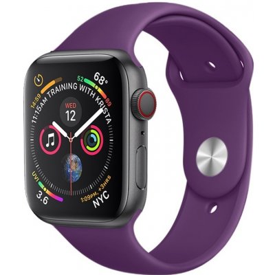 AW Jednobarevný řemínek na Apple Watch - Tmavě fialový Šířka uchycení řemínku: 38/40/41mm, Délka řemínku: Dámský - S/M (12 - 18cm) Tmavě fialový IR-MJ01-056 – Zboží Mobilmania