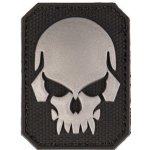 Nášivka gumová 3D: Lebka malá černá – Zboží Dáma