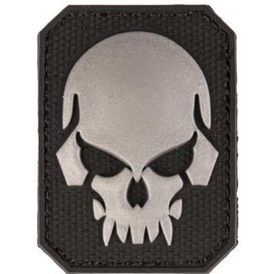 Nášivka gumová 3D: Lebka malá černá – Zboží Dáma