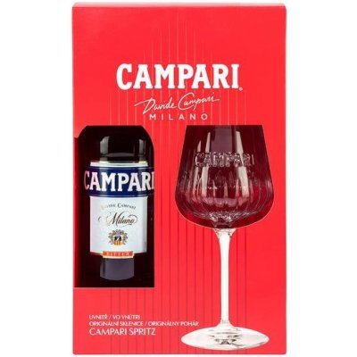 Campari Bitter 25% 0,7 l (dárkové balení 1 sklenice) – Zbozi.Blesk.cz