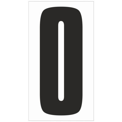 Číslo na plastu - 0 plast 3 mm 80x165 mm – Zboží Dáma