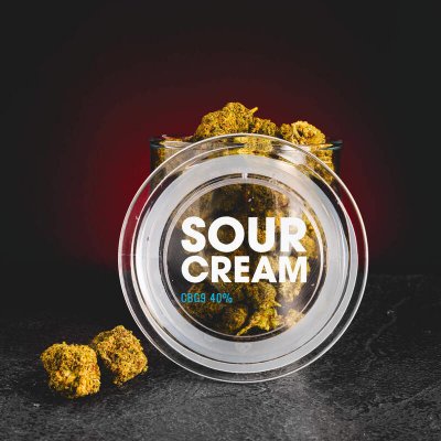 Kratom World CBG9 Květy Sour Cream 40% 1g THC do 1% – Zboží Mobilmania