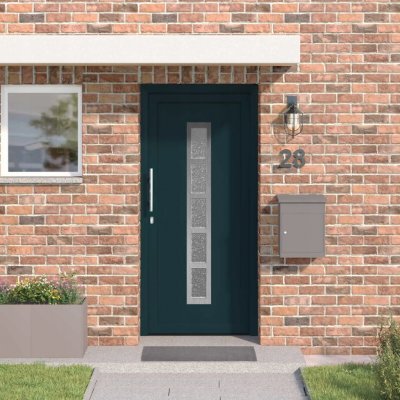 OMAXI Přední dveře Antracitová 98 x 208 cm PVC 786986 – Hledejceny.cz
