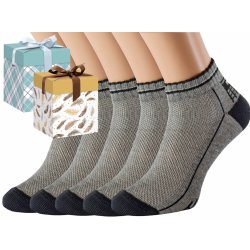KUKS zdravotních ponožek EMIL 5 párů Světle šedé