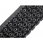 Bavlněná krajka paličkovaná šíře 14 cm Varianta: 3 černá, Balení: 1 m – Zbozi.Blesk.cz