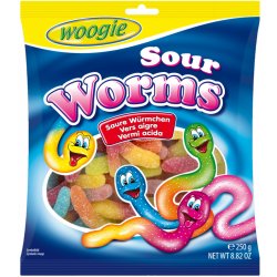 Woogie Kyselé žížalky 250 g