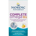 Nordic Naturals Complete Omega + Vitamín D3 565 mg + 1000 IU 60 kapslí s příchutí citronu – Hledejceny.cz