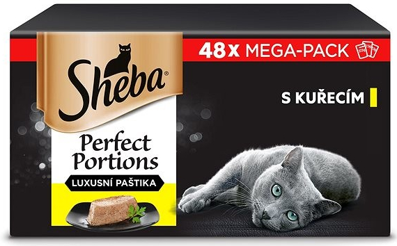 Sheba Perfect Portions s kuřetem pro dospělé kočky 8 x 6 x 37,5 g