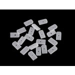 Silikonové koncovky na ploché, kovové a plastové kostice šíře 6; 8; 12 mm - (8 mm) transparent (50 ks) – Zboží Mobilmania