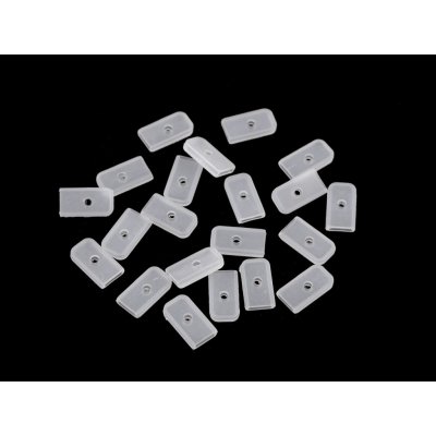 Silikonové koncovky na ploché, kovové a plastové kostice šíře 6; 8; 12 mm - (8 mm) transparent (50 ks) – Zboží Mobilmania
