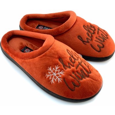 Gezer dámské měkoučké papuče Hello winter červená – Zboží Dáma