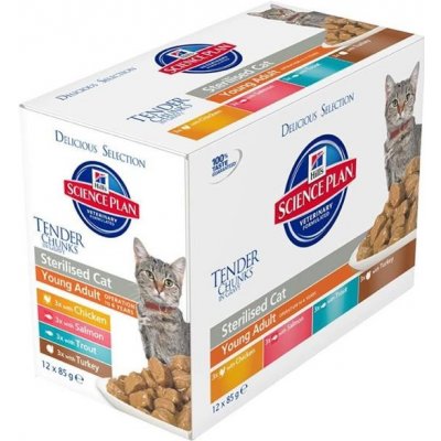 Hill's Science Plan Feline Young Adult Sterilised 12 x 85 g – Hledejceny.cz