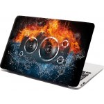 Sablio Samolepka na notebook Ohnivý reproduktor - 29x20 cm – Zboží Živě