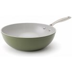 Elmich Nepřilnavá keramická pánev wok Zen Ø 28 cm - olivově zelená – Hledejceny.cz