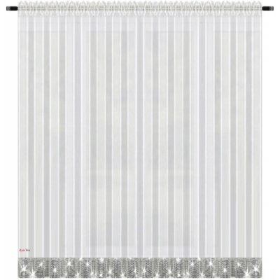 Fliying Voálová záclona L184-400/250 bílá se zirkony 400x250 cm – Hledejceny.cz