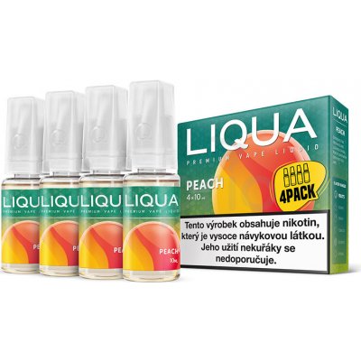 Ritchy Liqua Elements 4Pack Peach 4 x 10 ml 12 mg – Zboží Mobilmania