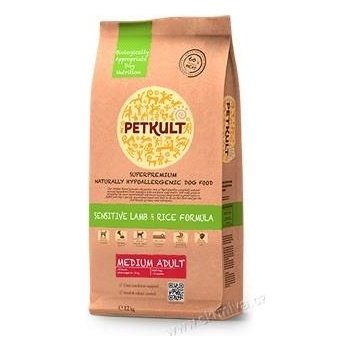 Petkult Medium Adult Lamb & Rice 2 x 12 kg