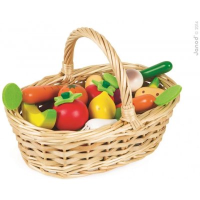 Janod Zelenina a ovoce v košíku 24 ks – Zboží Mobilmania