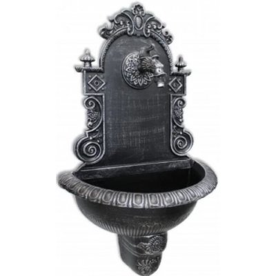 ALVI Zahradní umyvadlo/ VÝLEVKA z lehké slitina, sada - STŘÍBRNÁ patina Zahradní umyvadlo: SADA s kohoutkem – Hledejceny.cz