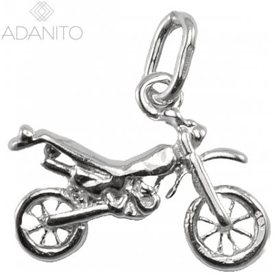 Adanito SSP024945 Stříbrný přívěsek motorka – Zboží Mobilmania