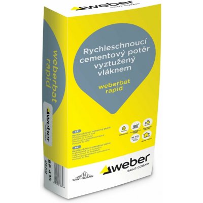 Weber bat rapid Potěr cementový rychle tvrdnoucí 25 kg – HobbyKompas.cz