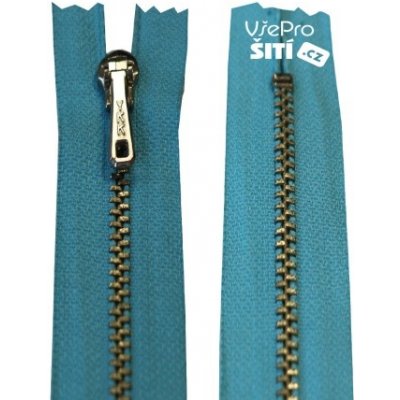 zip kovový kalhot 18cm TYRKYS MODR 1212XX – Hledejceny.cz