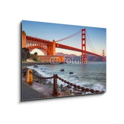 Obraz 1D - 100 x 70 cm - San Francisco. Image of Golden Gate Bridge in San Francisco, California during sunrise. San Francisco. Obrázek Golden Gate Bridge v San Francisc