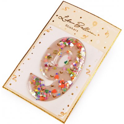 Prima-obchod Narozeninové samolepicí číslice s pohyblivými flitry, barva 9 béžová světlá 1 ks – Sleviste.cz