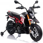 Beneo elektrická motorka Aprilia Dorsoduro 900 Licencované 12V baterie Eva měkké kola 2 x 18W motor Odpružení kovový rám kovová vidlice pomocná kolečka červená – Zboží Mobilmania