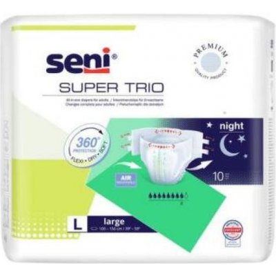 Seni Super Trio L inkontinenční zalepovací kalhotky 10 ks – Sleviste.cz